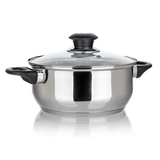 Oală din oțel inoxidabil cu capac Super Value, 22 cm, 3,8 l, diam. 22 cm