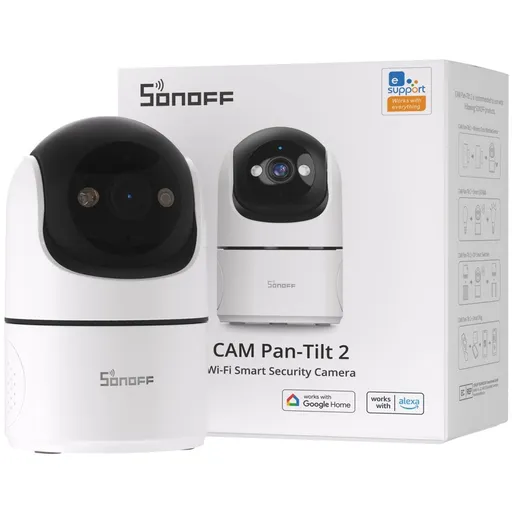 SONOFF CAM Pan-Tilt 2 Camera de supraveghere Smart Wi-Fi pentru interior, cu miscare Pan & Tilt si rezolutie Full HD 1080p / 6920075743173