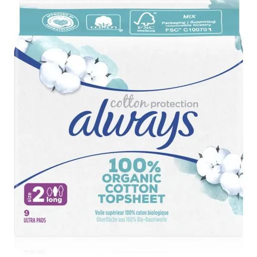 Always Cotton Protection Long absorbante fara parfum 9 buc