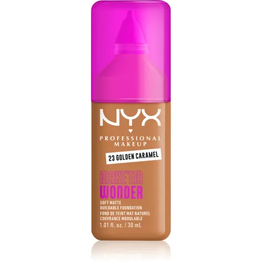 NYX Professional Makeup Make ‘Em Wonder make-up usor matifiant culoare 23 Golden Caramel 30 ml