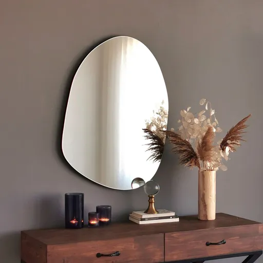 Oglinda decorativa, Hanah Home, Gusto Mirror, Negru