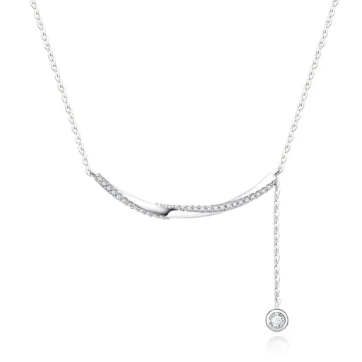 MOISS Colier elegant din argint cu zirconiu cubic ETERNITY N0000880