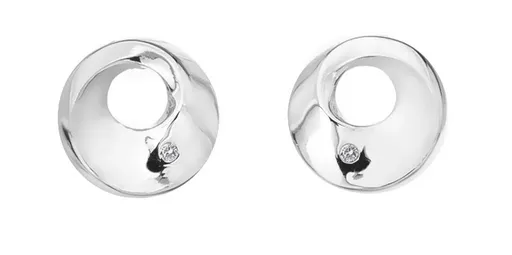 Hot Diamonds Cercei delicați din argint cu diamante Quest DE651