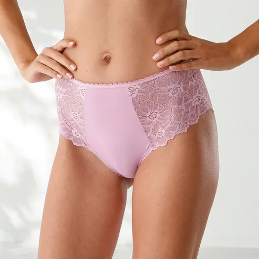 Set de 2 chiloței maxi din microfibră și dantelă