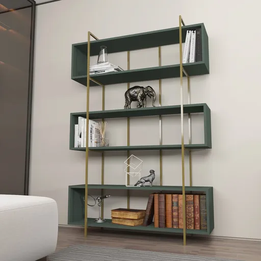 Corp biblioteca, Hanah Home, Bruti, 120x180x29.6 cm, Verde