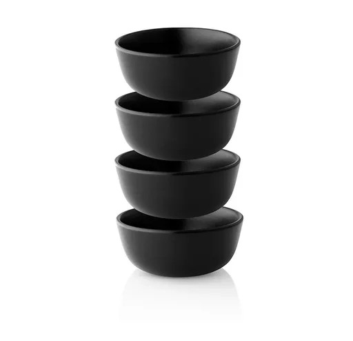 Bol 0,15l Ø10cm Nordic Kitchen, set 4 buc, negru - Eva Solo