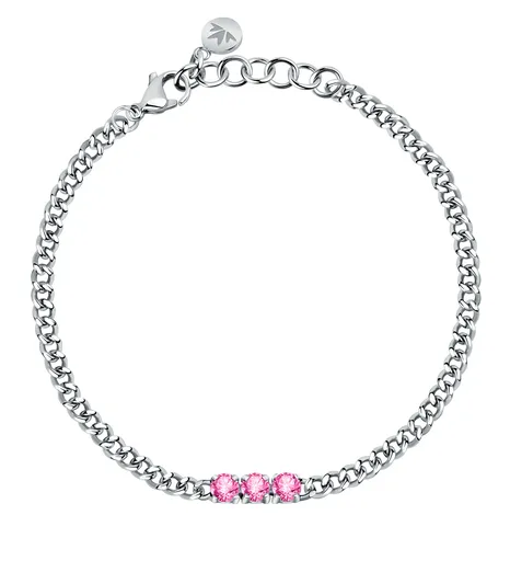 Morellato Brățară fermecătoare din oțel cu cristale roz PoeticaSAUZ13