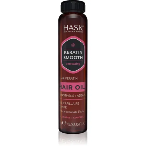 HASK Keratin Protein Smoothing Shine Oil Ulei nutritiv pentru păr pentru netezirea parului 18 ml