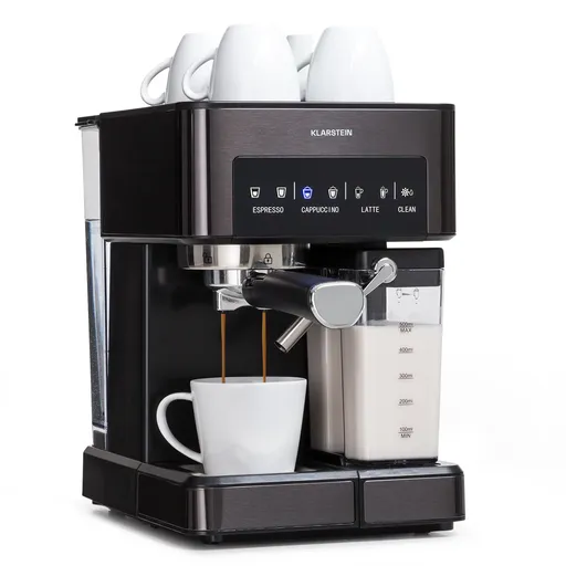Klarstein Mașină de cafea Arabica Comfort cu portafiltru, 1350W, 20 bar, 1,8 l, suprafață de control tactil