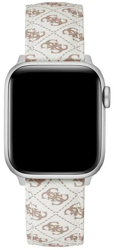 Guess Curea din piele pentru Apple Watch (38 - 41 mm) - White CS2009S1