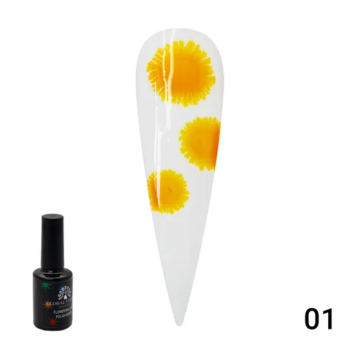 Oja Semipermanenta Flowers Ball 10 ml, 01, TPO Free