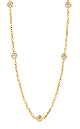 Troli Colier elegant placat cu aur cu zirconii VAAXP1692G