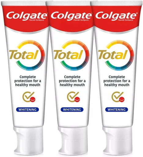 Colgate Pastă de dinți pentru albire Total Whitening Trio 3 x 75 ml