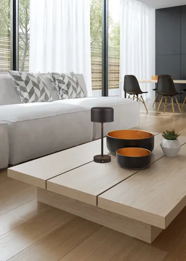 Lampa de masa Jeff, RL, 12.5x30 cm, 1.5W, 1x SMD, metal, negru mat