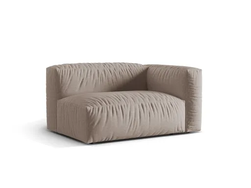 Modul dreapta pentru canapea, 1 loc, Martina-169, Micadoni Home, 160x106x75 cm, tesatura structurata catifelata, bej inchis