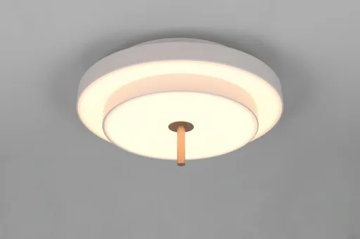 Plafoniera Keaton, TRIO, 40x20 cm, 34.5W, 1x SMD, metal, gri/auriu