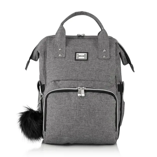 Ghiozdan multifunctional pentru mamici, Wallxpert, Anne Bebek, Gri