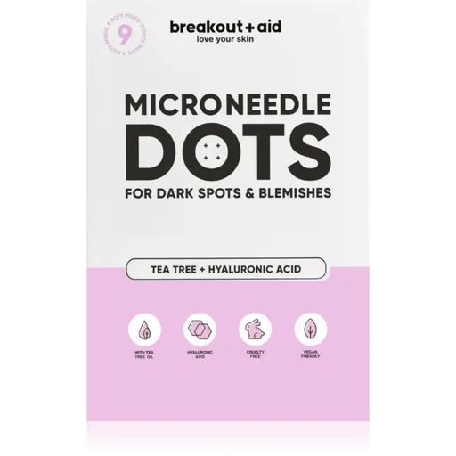 breakout + aid Microneedle Dots tratament local cu microace pentru pete întunecate cauzate de acnee 9 buc