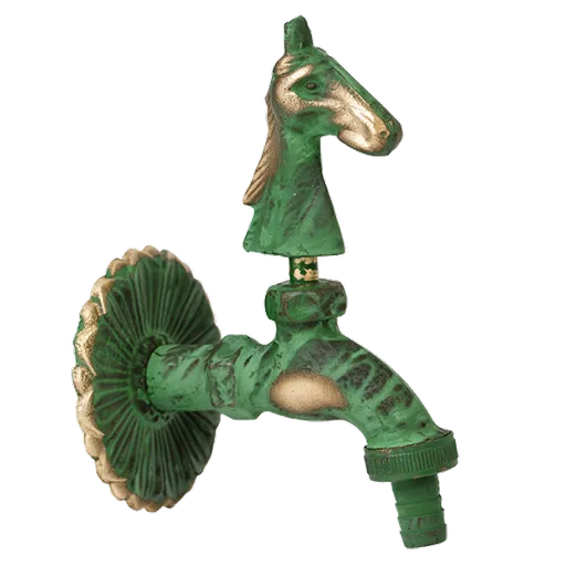 Robinet decorativ 1/2", dublu serviciu din alama si finisaj Cal, culoare verde antic