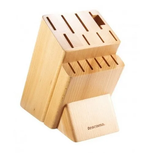 Bloc Tescoma NOBLESSE pentru 14 cuțite, foarfecă/masat, naturală, L