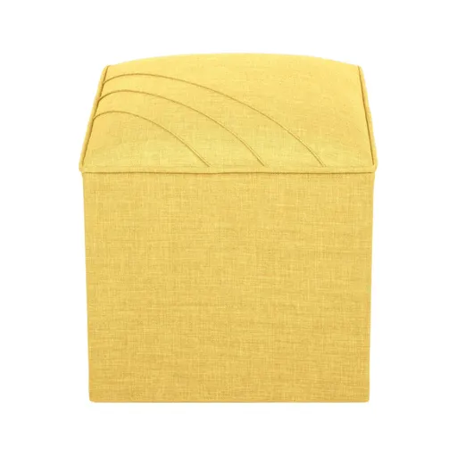 Taburet, Atelier del Sofa, 558ZEN1363, Lemn de brad, Galben