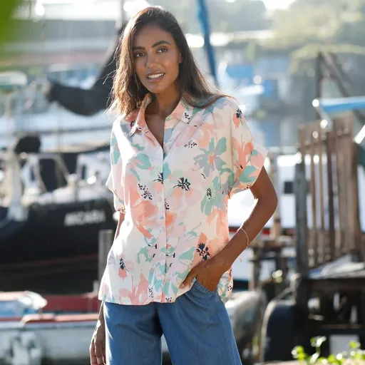 Bluză din vâscoză durabilă imprimată