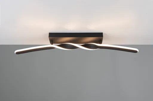 Plafoniera Ginko, RL, 79x9x12.5 cm, 18W, 1x SMD, metal, negru mat