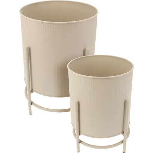 Set de suporturi metalice pentru flori Celano bej,2 buc., bej