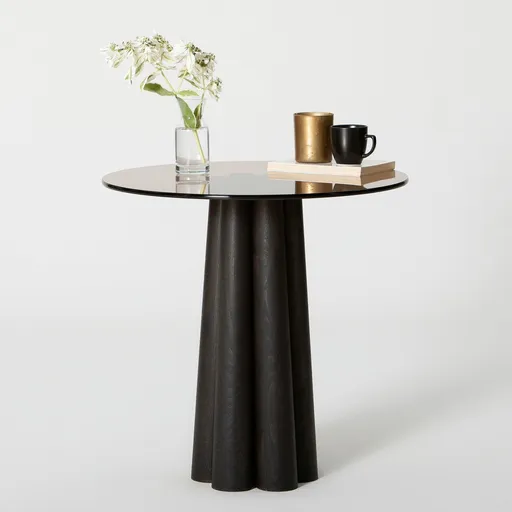 Masuta de cafea, Hanah Home, Thales, 50x50x50 cm, Negru/Bronz