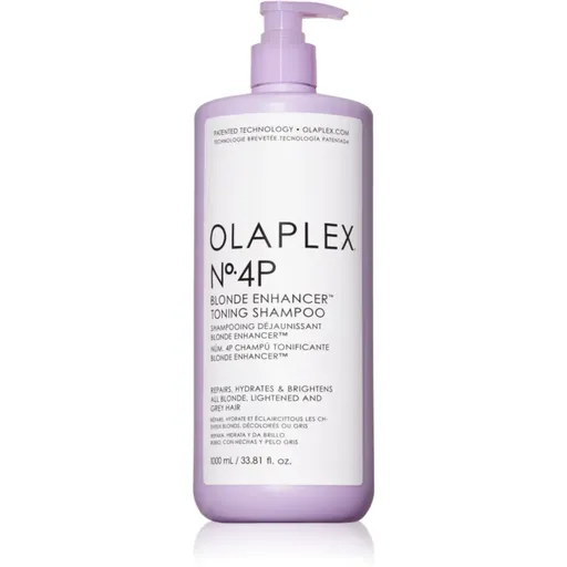 Olaplex N°4P Blond Enhancer Toning Shampoo sampon tonifiant cu violete neutralizeaza tonurile de galben 1000 ml