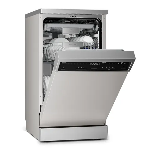 Klarstein Mașină de spălat vase independentă Verosteel | Minimalistă, compactă, elegantă | CEE B | 45 cm