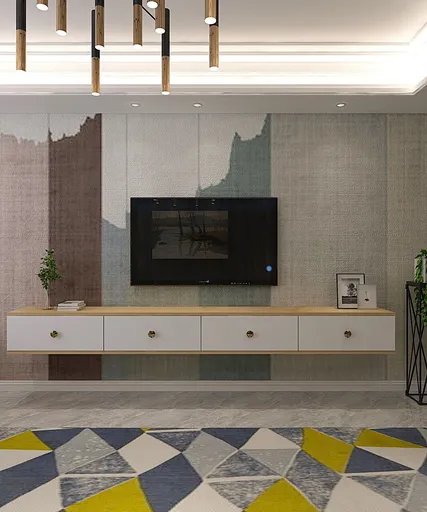 Comoda TV, Hanah Home, Zuzu Double, PAL , Stejar Safir / Alb