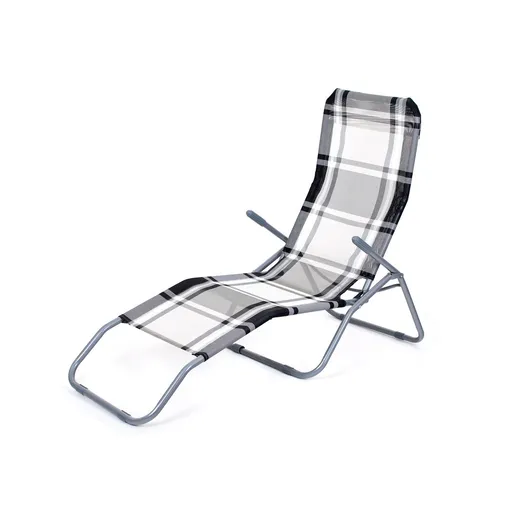 Happy Green Șezlong pliabil de plajă, cub,antracit