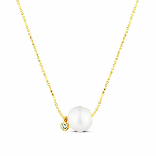 JwL Luxury Pearls Colier delicat cu perlă albă și zircon strălucitor JL0860