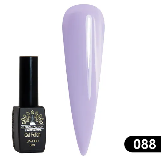 Gel Lac Global Fashion Black Elite 088, 8 ml, TPO Free