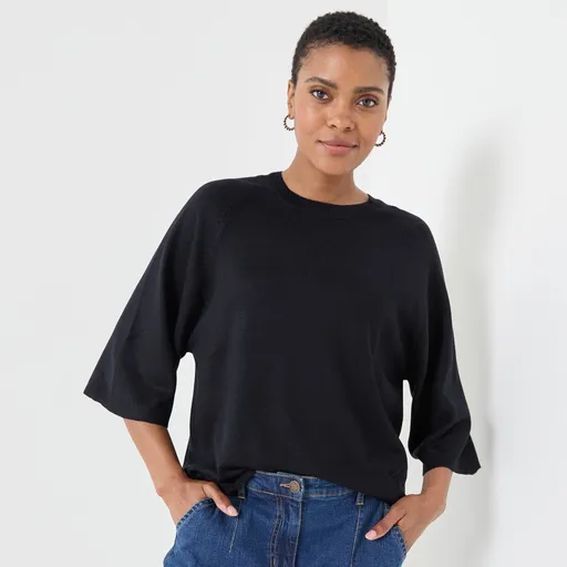 Pulover lejer cu mâneci până la cot