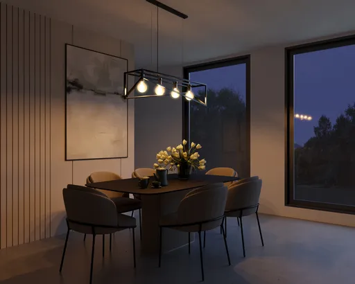 Lustra ELTAP, Eluvies, 100x25x125 cm, 4xE27, 15W, otel, negru/auriu