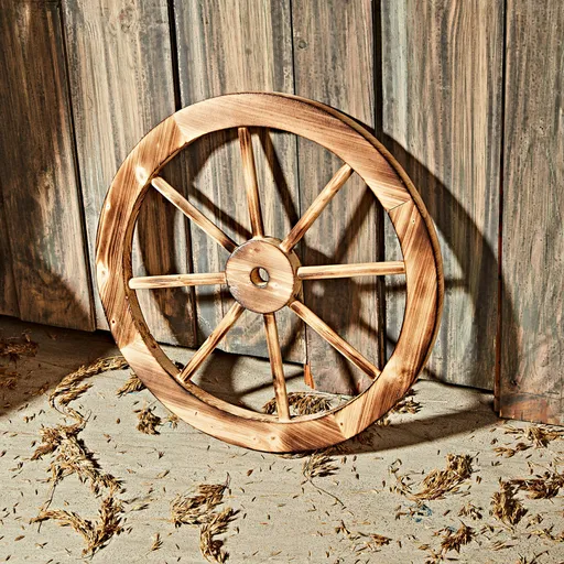 Roată de lemn în stil rustic