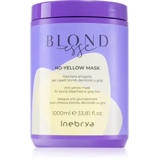 Inebrya BLONDesse No-Yellow Mask Masca de par neutralizeaza tonurile de galben 1000 ml