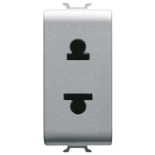 Priza 1M standard euro/american 15A Gewiss Chorus GW14287, titan