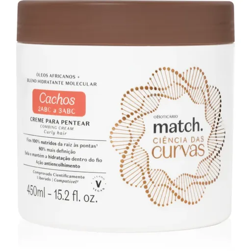 oBoticário Match. Science of Curves ingrijire leave-in pentru par usor de pieptanat 450 ml