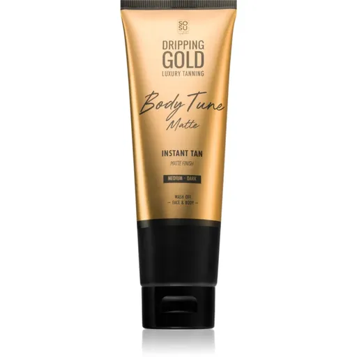 Dripping Gold Luxury Tanning Body Tune lotiune autobronzanta pentru corp si fata cu efect imediat Medium-Dark 125 ml