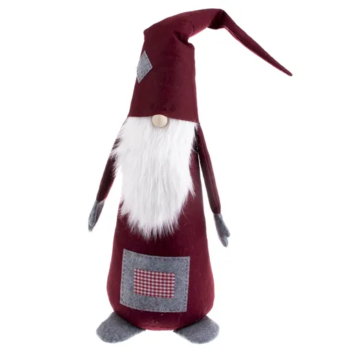 Gnomul de Crăciun Glimsy roșu, 25 x 95 cm