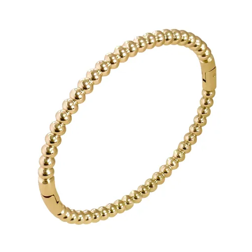 Troli Brățară solidă cu bile din oțel placat cu aur