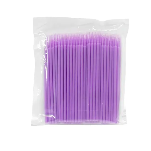 Aplicatoare pentru Extensii Gene Microbrush Purple 100 buc