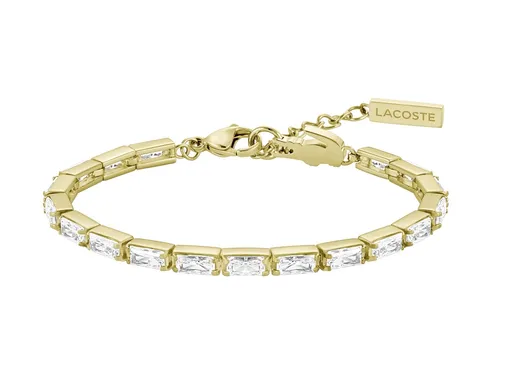 Lacoste Brățară tenis placată cu aur cu cristale transparente Duchess 2040499