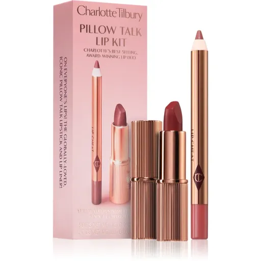 Charlotte Tilbury Pillow Talk Lip Kit ruj și creion pentru conturul buzelor mini culoare Medium