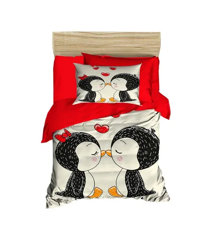 Lenjerie de pat pentru copii, L'essentiel Maison, PH169, Roșu / Negru / Alb