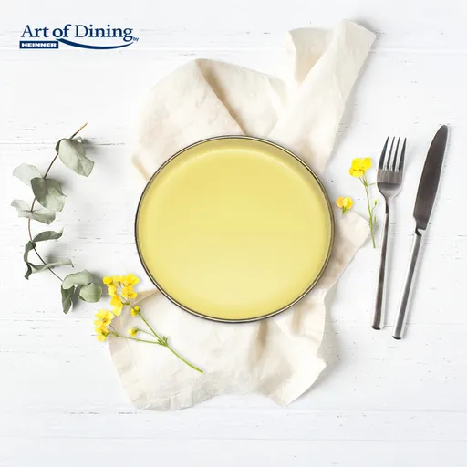 Set 6 farfurii desert Medeea, Art of Dining by Heinner, 20 cm, ceramica, galben/negru