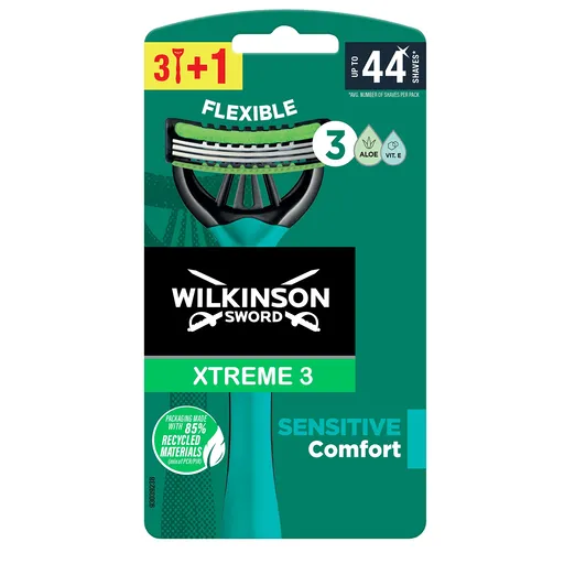 Wilkinson Sword Aparat de ras de unică folosință pentru bărbați Wilkinson Xtreme3 Sensitive Comfort 3+1 buc